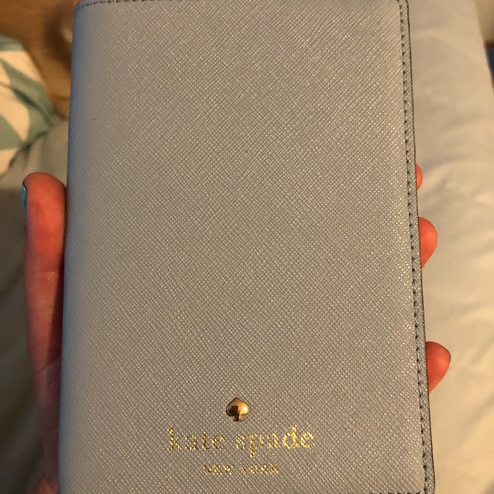 Kate spade blue passport holder EUC